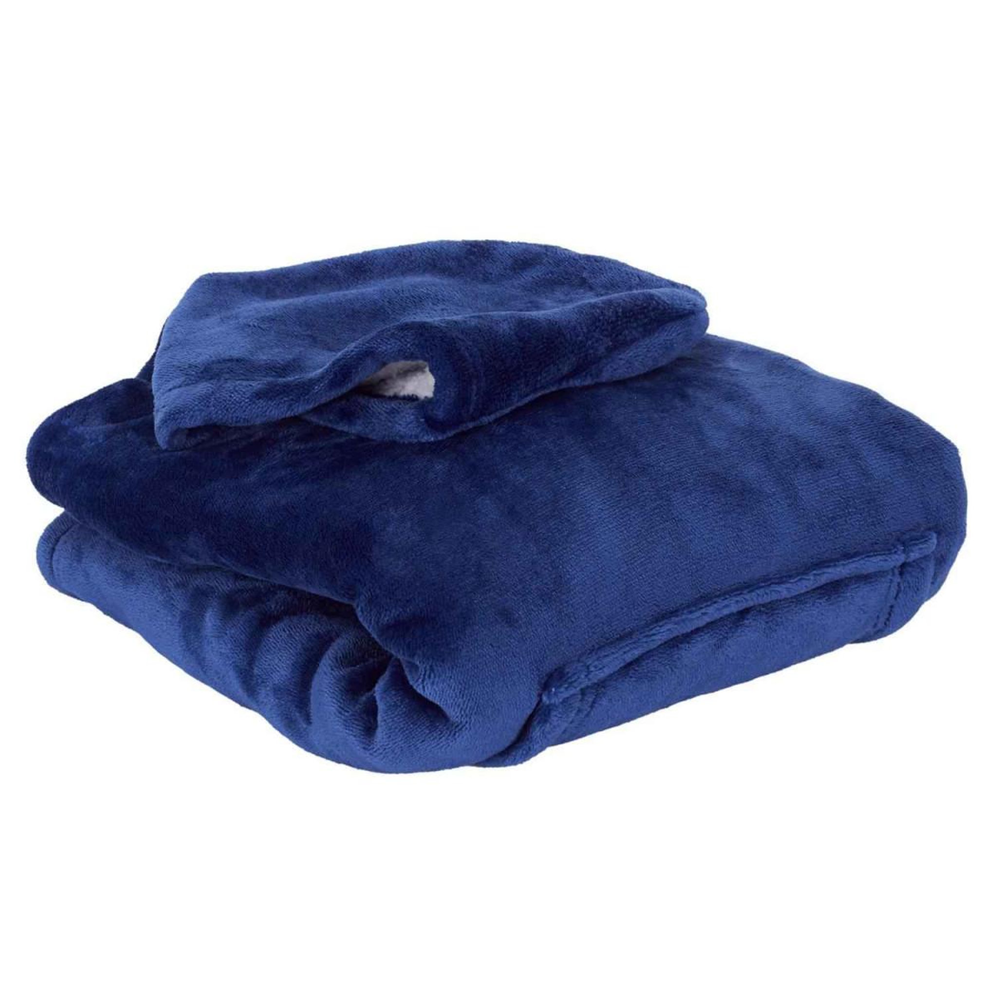 Voir la diapositive 2 : HOME DECO KIDS Plaid Sweat Enfant  Capuche  6-9ans Bleu