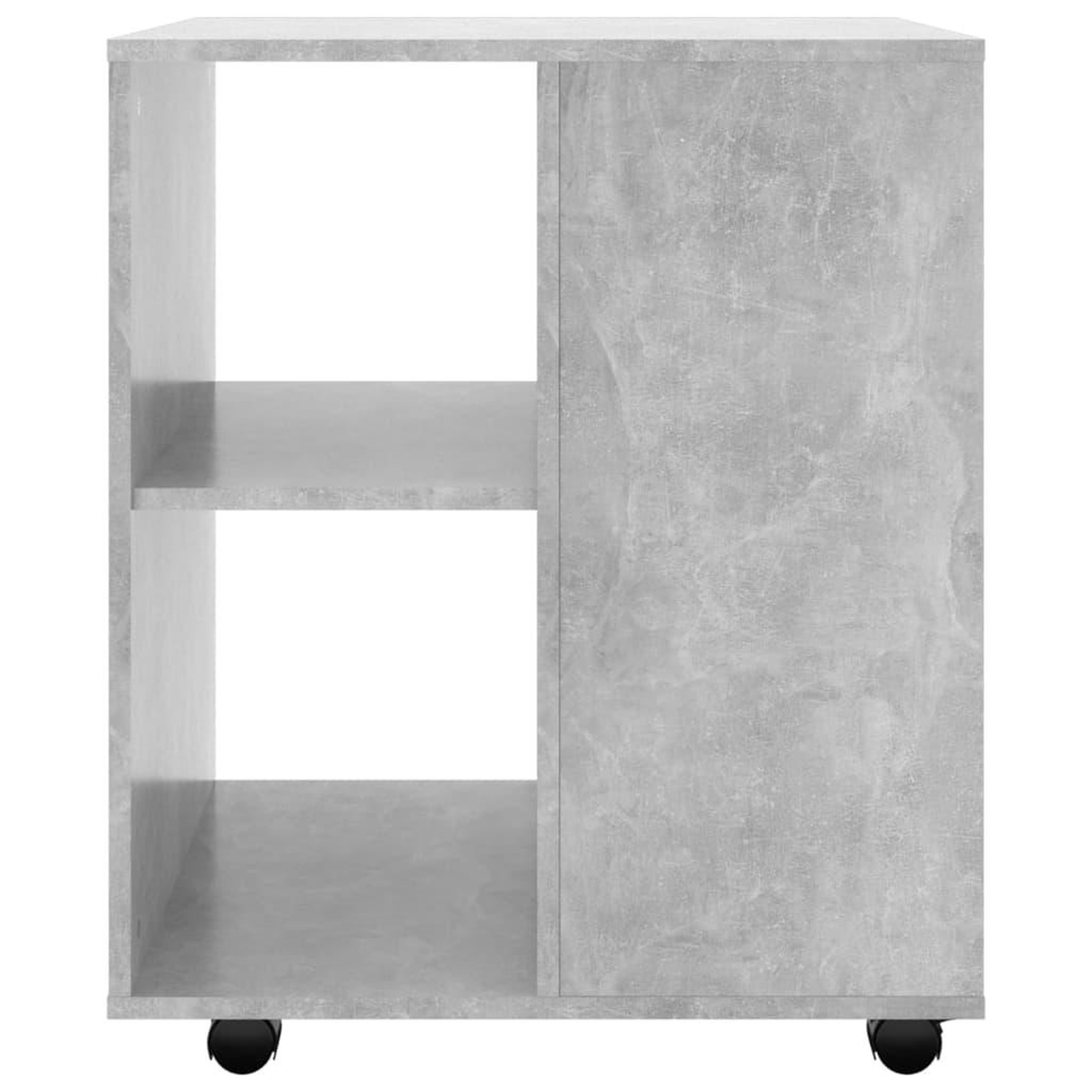 Voir la diapositive 4 : VIDAXL Armoire a roulettes Gris beton 60x53x72 cm Bois d'ingenierie