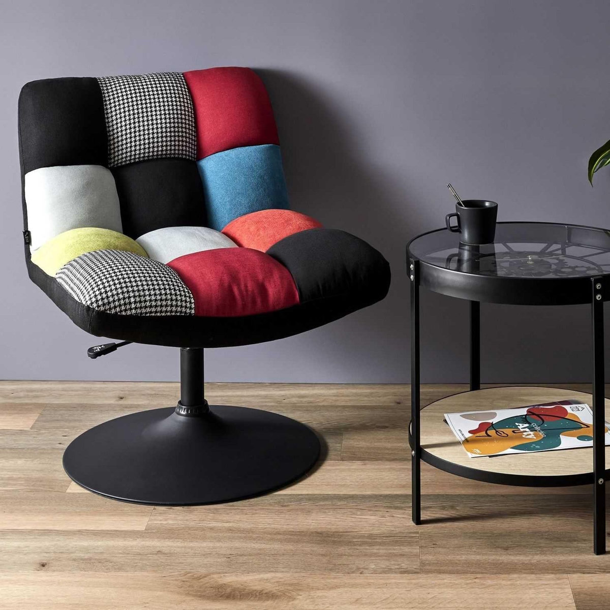 The Home Deco Factory Fauteuil de salon pivotant Askim
