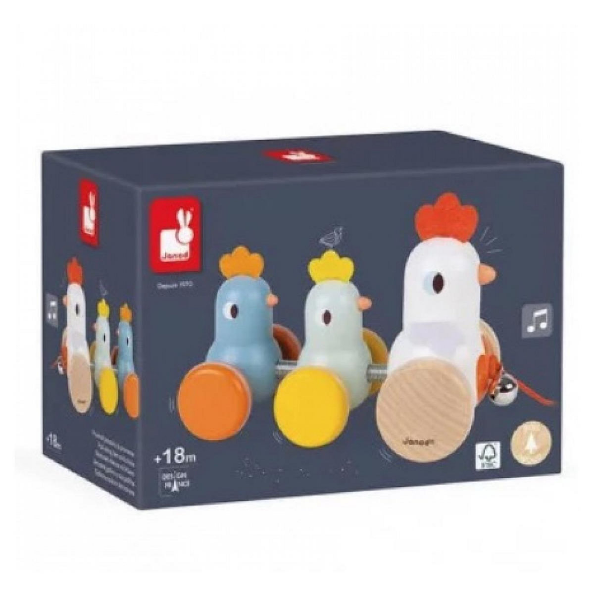 Juratoys-Janod Poule et poussins a promener