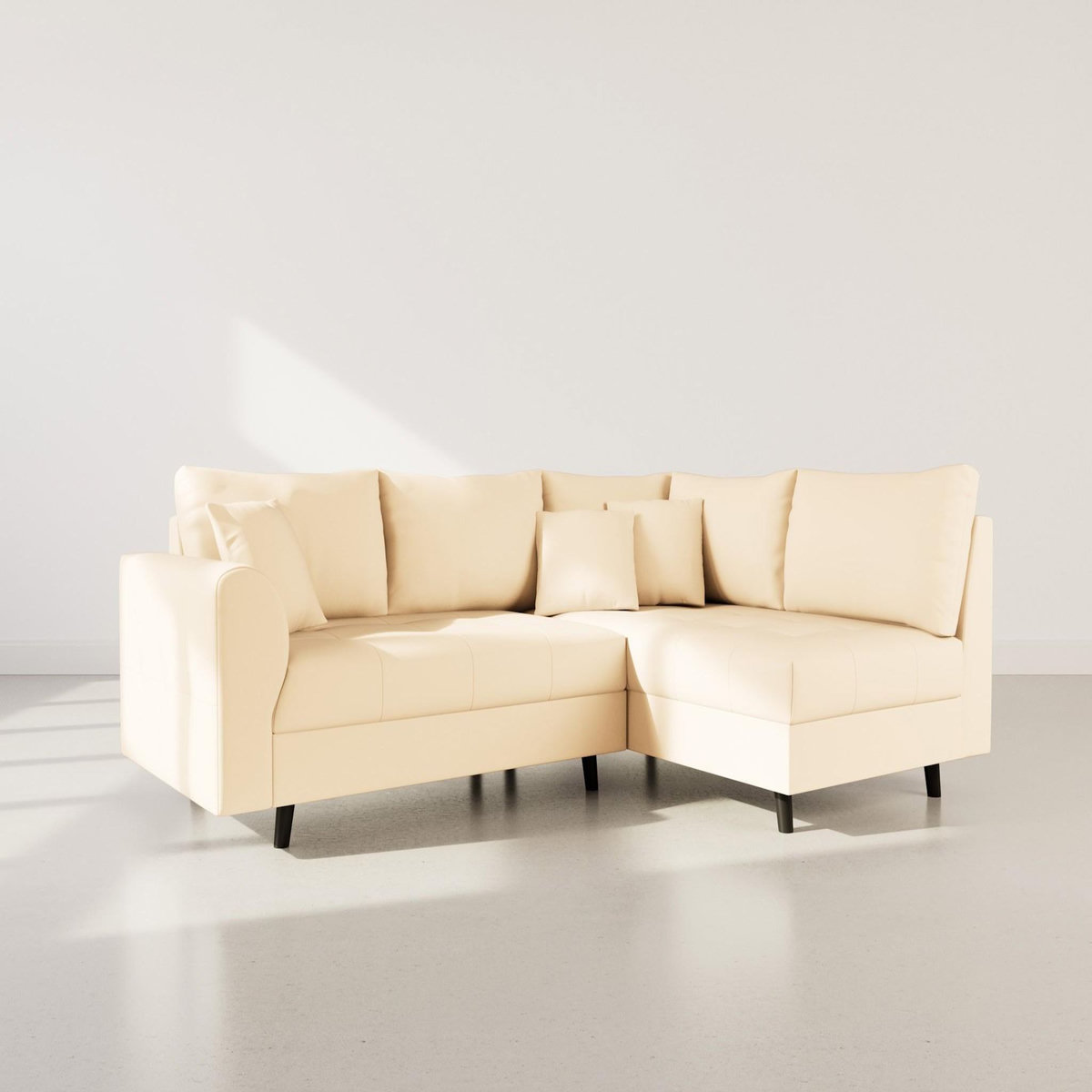 LISA DESIGN Rune - canapé d'angle droit 4 places en simili