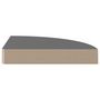 Voir la diapositive 4 : VIDAXL Etagere d'angle flottante Gris brillant 25x25x3,8 cm MDF