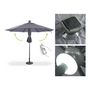 Voir la diapositive 6 : Givex Parasol droit à led gris LUXURY