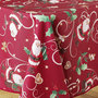 Voir la diapositive 2 : Douceur d'Intérieur Nappe rectangulaire antitache et infroissable imprimé Père Noël - L. 150 x l. 240 cm - Rouge