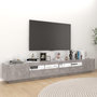 Voir la diapositive 3 : VIDAXL Meuble TV avec lumieres LED Gris beton 260x35x40 cm