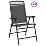 Voir la diapositive 2 : VIDAXL Chaises de jardin pliables lot de 8 en acier et textilene