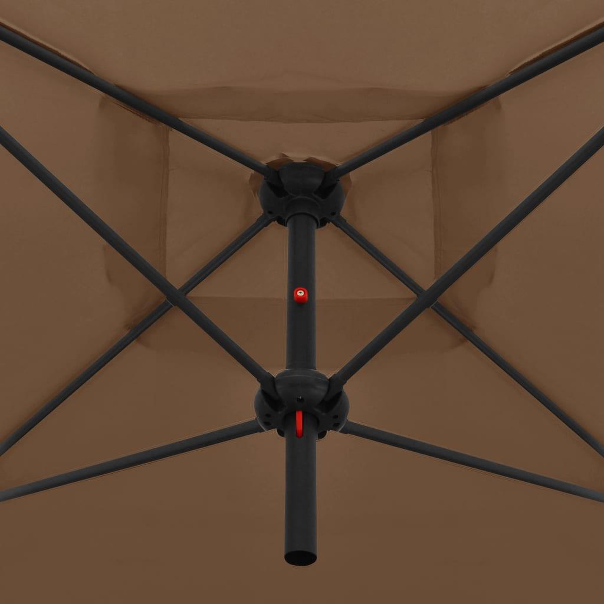 Voir la diapositive 4 : VIDAXL Parasol double avec mat en acier 250 x 250 cm Taupe