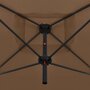 Voir la diapositive 4 : VIDAXL Parasol double avec mat en acier 250 x 250 cm Taupe