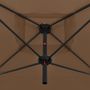 Voir la diapositive 4 : VIDAXL Parasol double avec mat en acier 250 x 250 cm Taupe