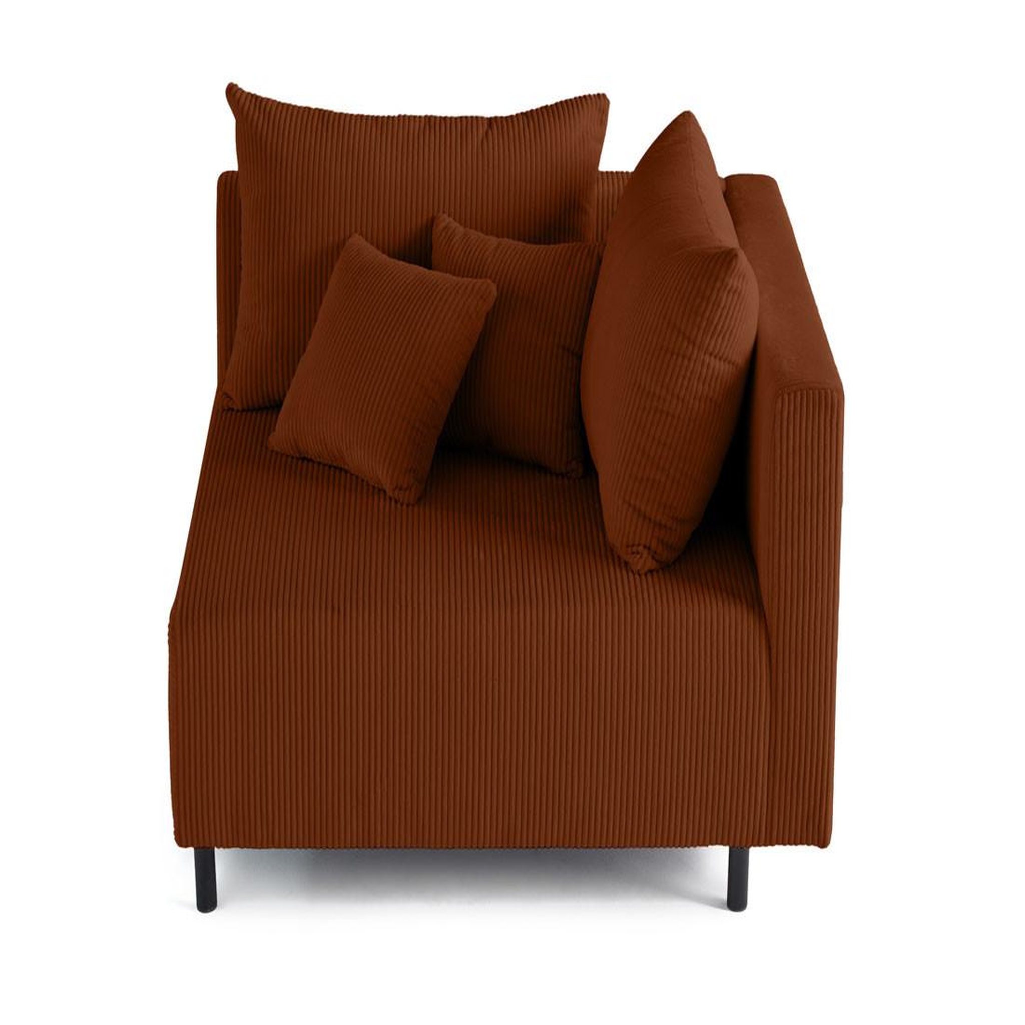 Voir la diapositive 3 : LISA DESIGN Edinburg - module d'assise d'angle droit - en velours côtelé
