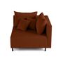 Voir la diapositive 3 : LISA DESIGN Edinburg - module d'assise d'angle droit - en velours côtelé