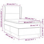 Voir la diapositive 6 : VIDAXL Sommier a lattes de lit avec matelas Creme 80x200 cm Tissu