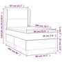 Voir la diapositive 6 : VIDAXL Sommier a lattes de lit avec matelas Creme 80x200 cm Tissu