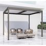 Voir la diapositive 2 : Habitat et Jardin Pergola bioclimatique  Windsor  - 3 x 4 m - Taupe