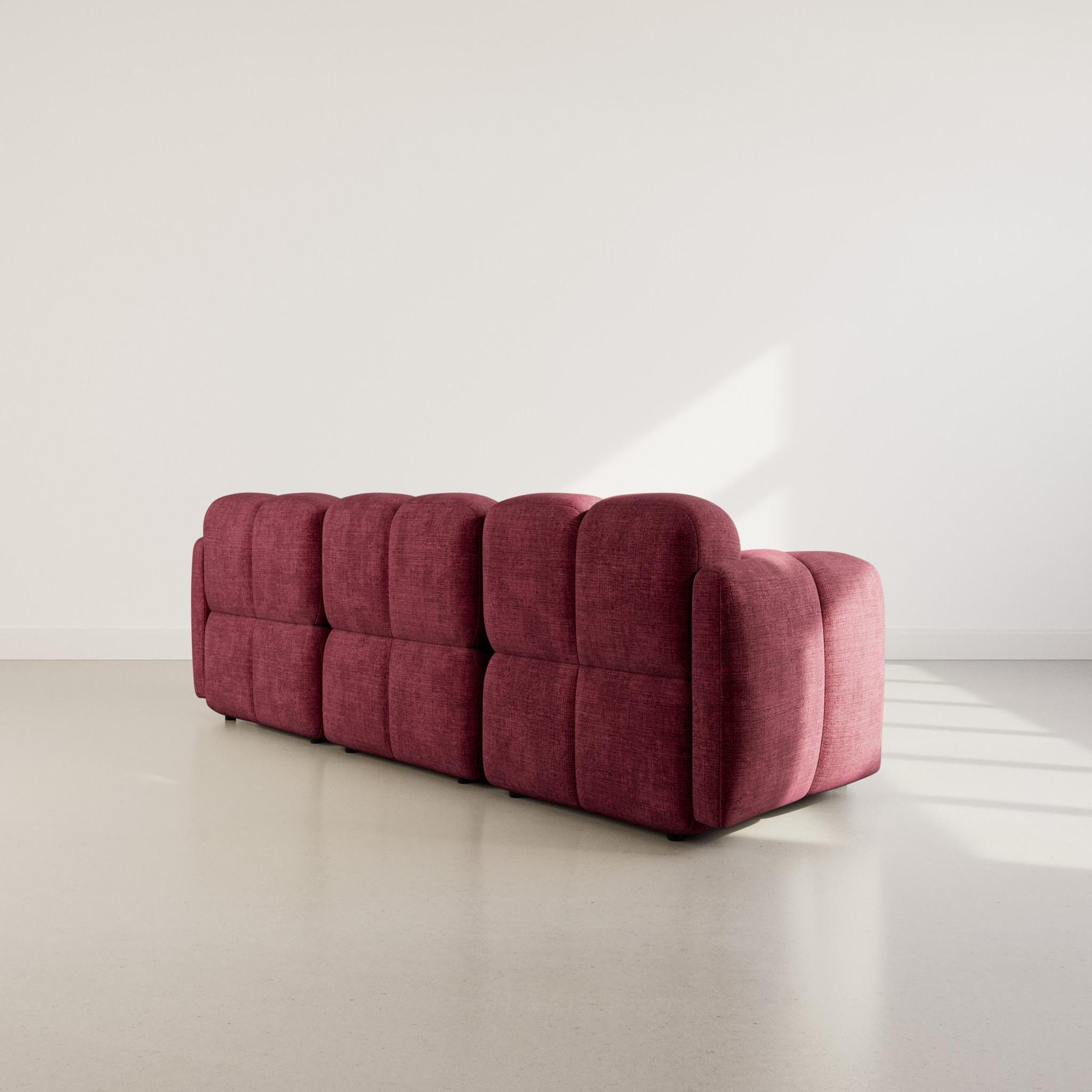 Voir la diapositive 5 : LISA DESIGN Grace - canapé modulable 3 places en velours texturé