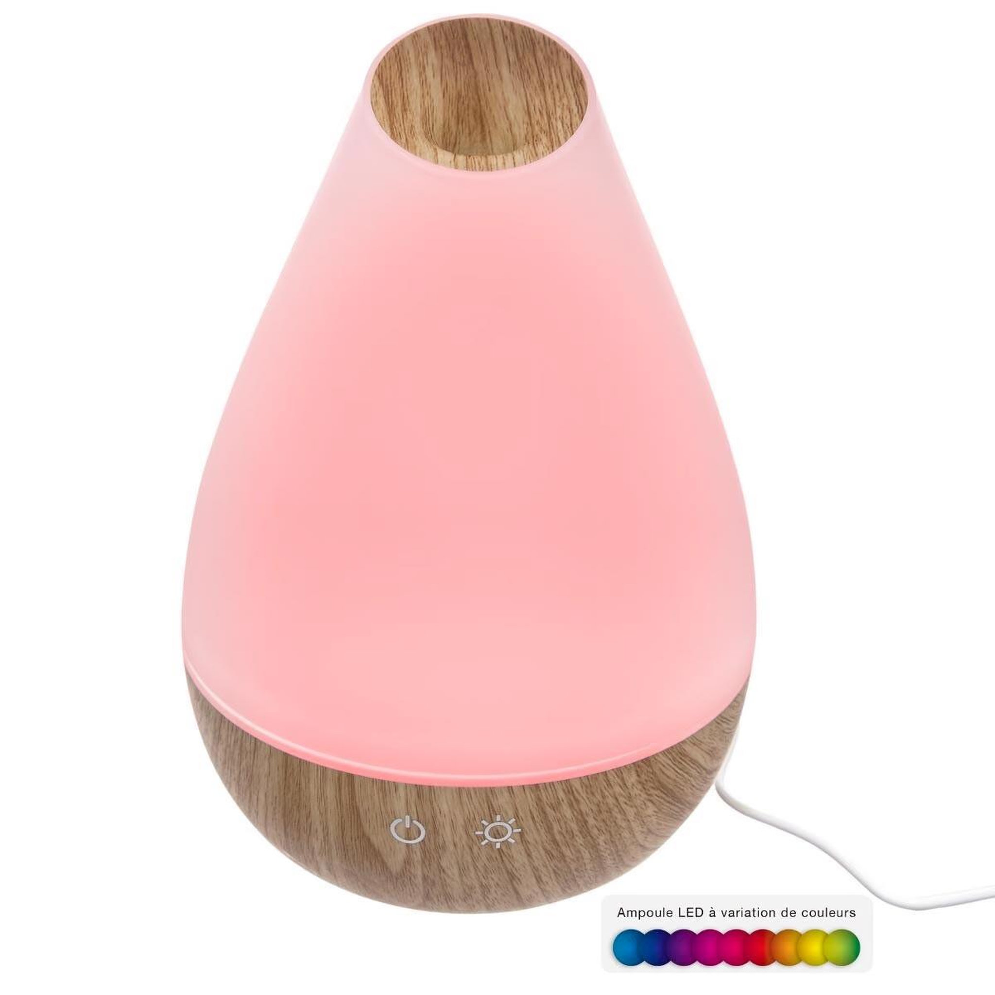 Voir la diapositive 2 : ATMOSPHERA Diffuseur d'huiles essentielles led  arlie  22cm blanc