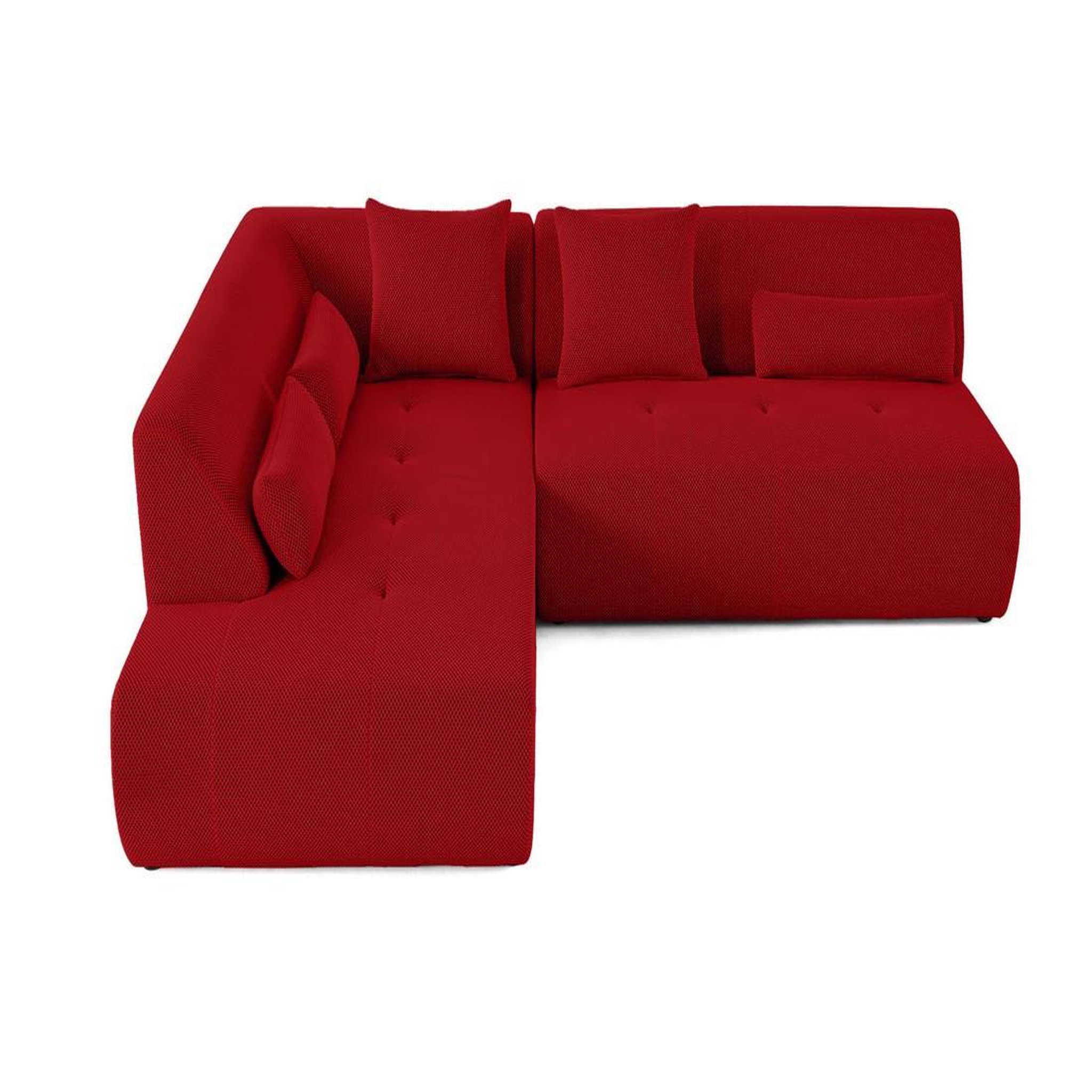 Voir la diapositive 6 : LISA DESIGN Onyx - canapé modulable d'angle gauche - 5 places - en tissu mailles 3d