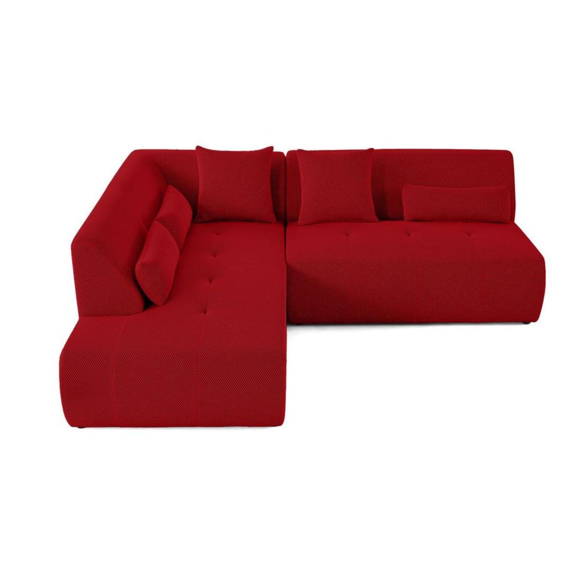 LISA DESIGN Onyx - canapé modulable d'angle gauche - 5 places - en tissu mailles 3d