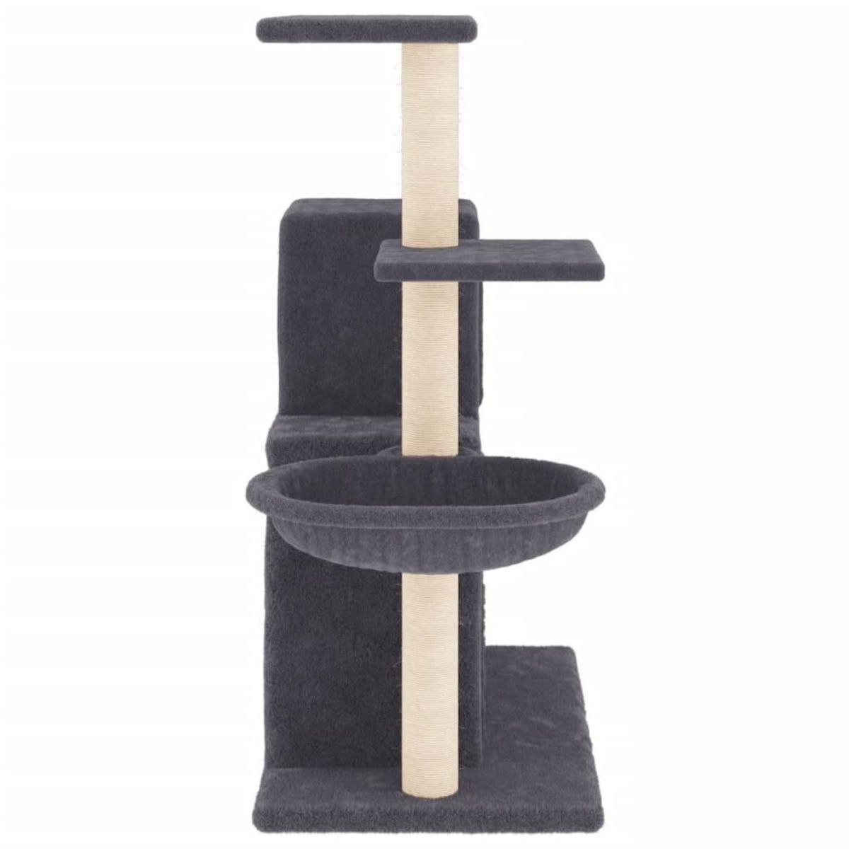 VIDAXL Arbre a chat avec griffoirs en sisal Gris fonce 83 cm