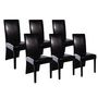 Voir la diapositive 1 : VIDAXL Chaises à manger lot de 6 noir similicuir
