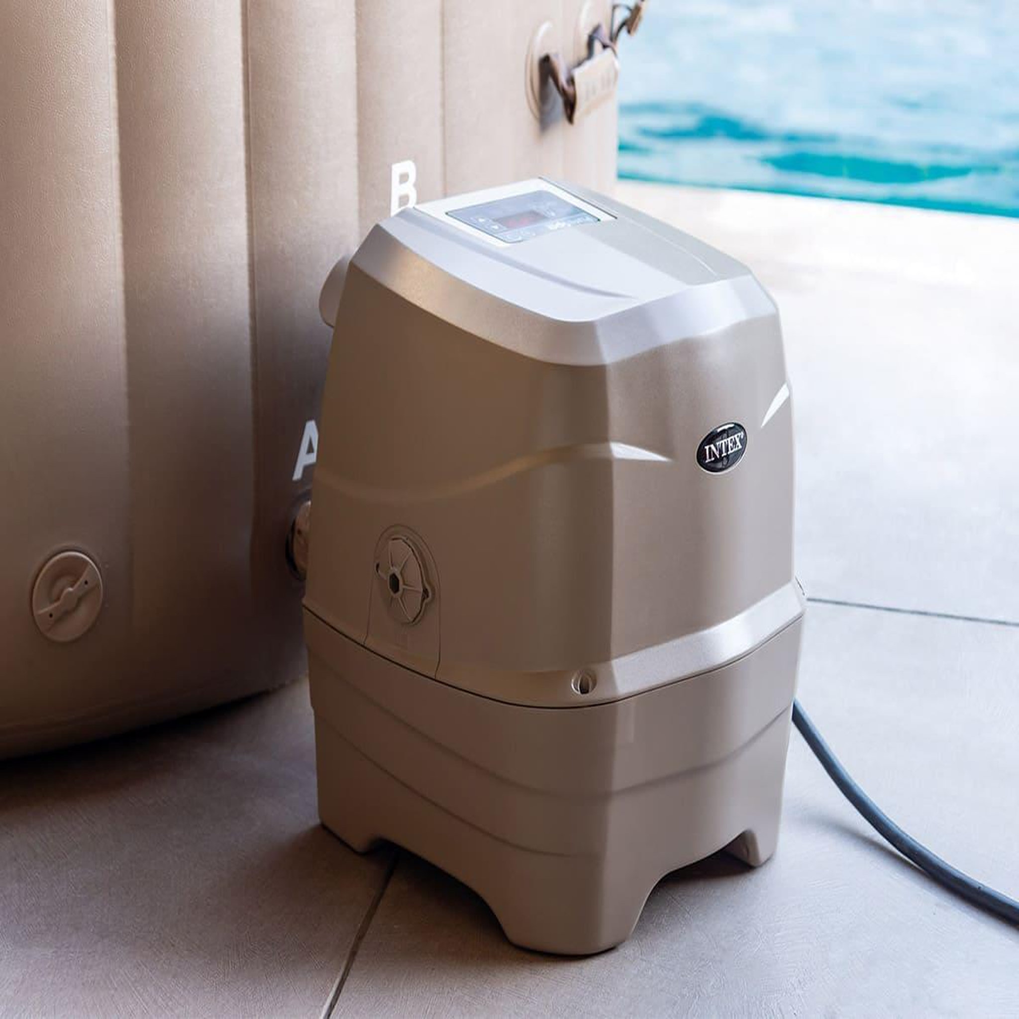 Voir la diapositive 5 : INTEX Spa gonflable PureSpa Sahara rond Bulles 4 places + Couverture thermique - Intex