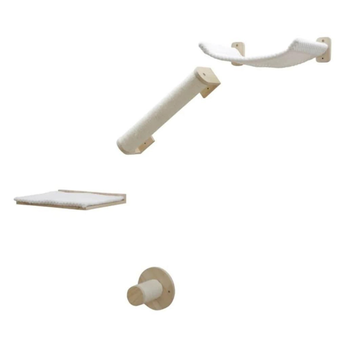 KERBL Kerbl Mur d'escalade pour chats Alps 52x14x33 cm Naturel et blanc