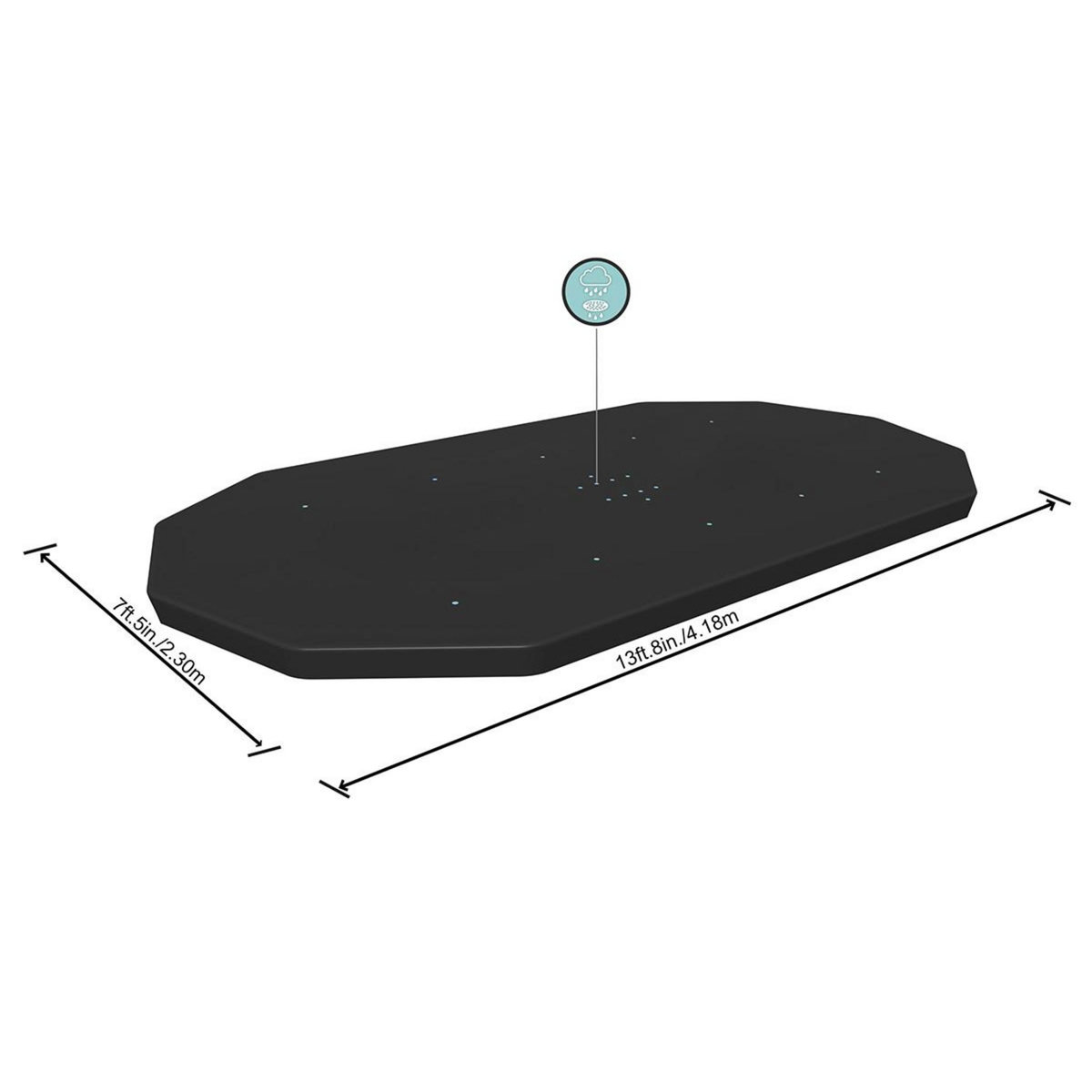 BESTWAY Bâche de protection 4 saisons pour piscine tubulaire Power Steel ovale 4,27 x 2,50 m - Bestway