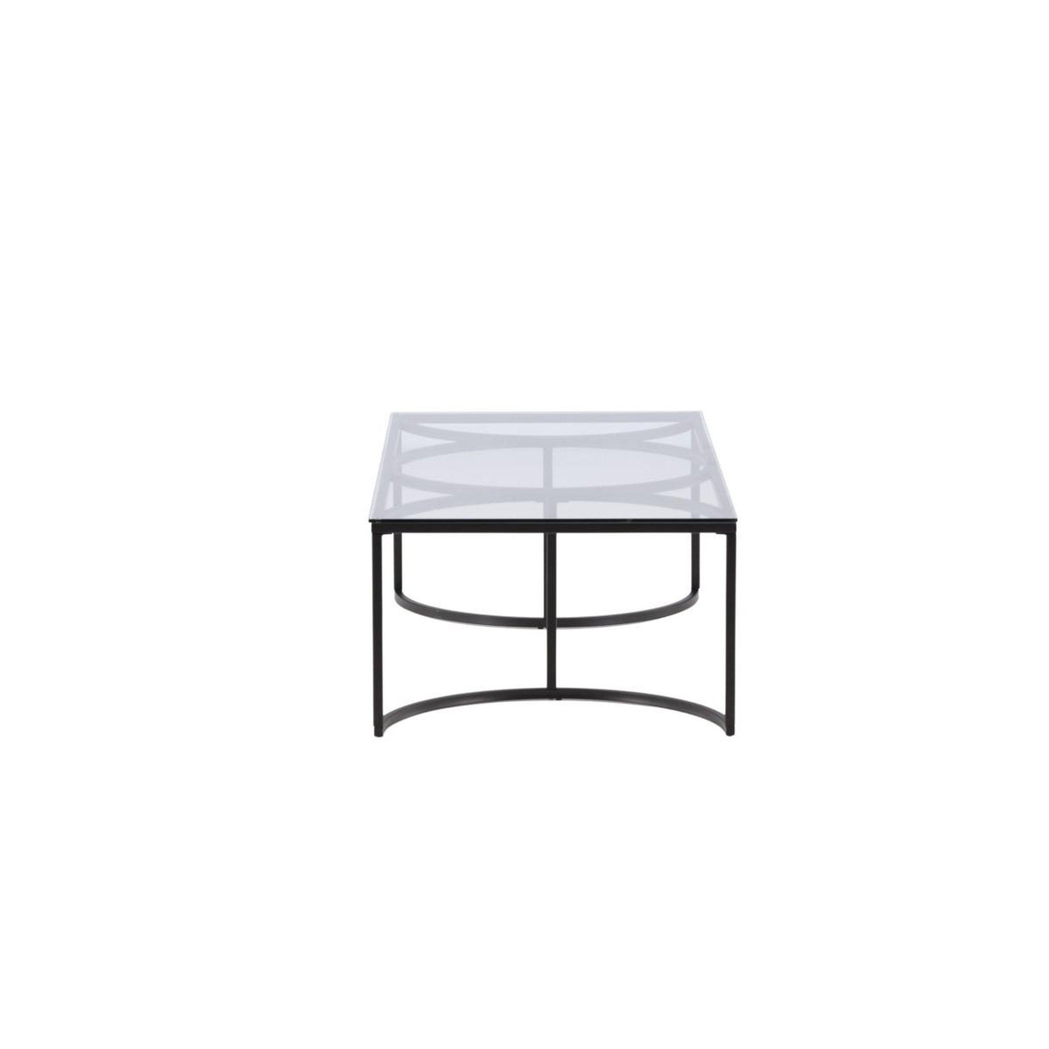 Voir la diapositive 2 : Paris Prix Table basse design en verre  skanor  140cm noir