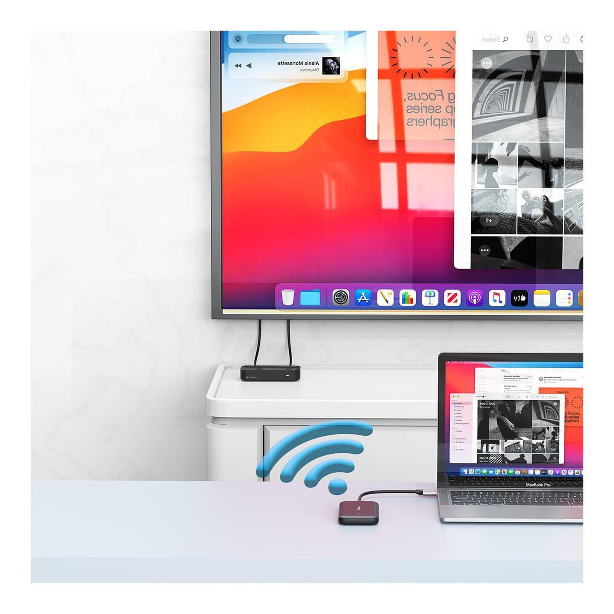 Voir la diapositive 3 : Verbatim Verbatim 32146 adaptateur d'affichage sans fil usb full hd bureau