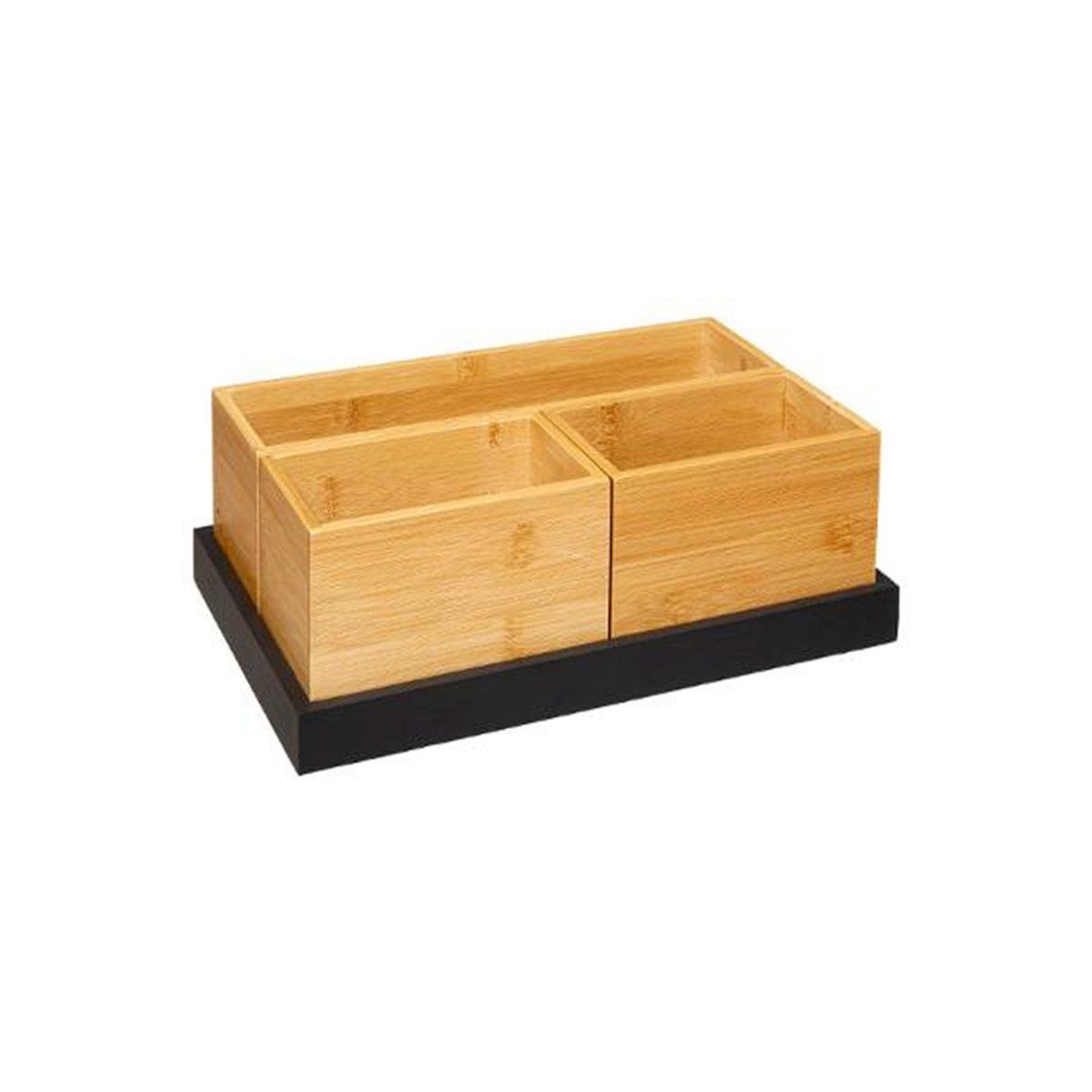 Voir la diapositive 1 : FIVE Set organiseur & plateau  modern  28cm charbon