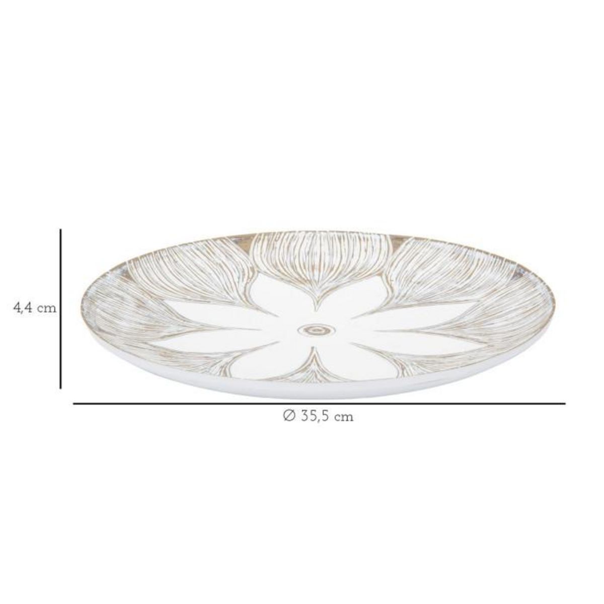 Paris Prix Vide-Poche Design en Polyresine  Atene  35cm Blanc