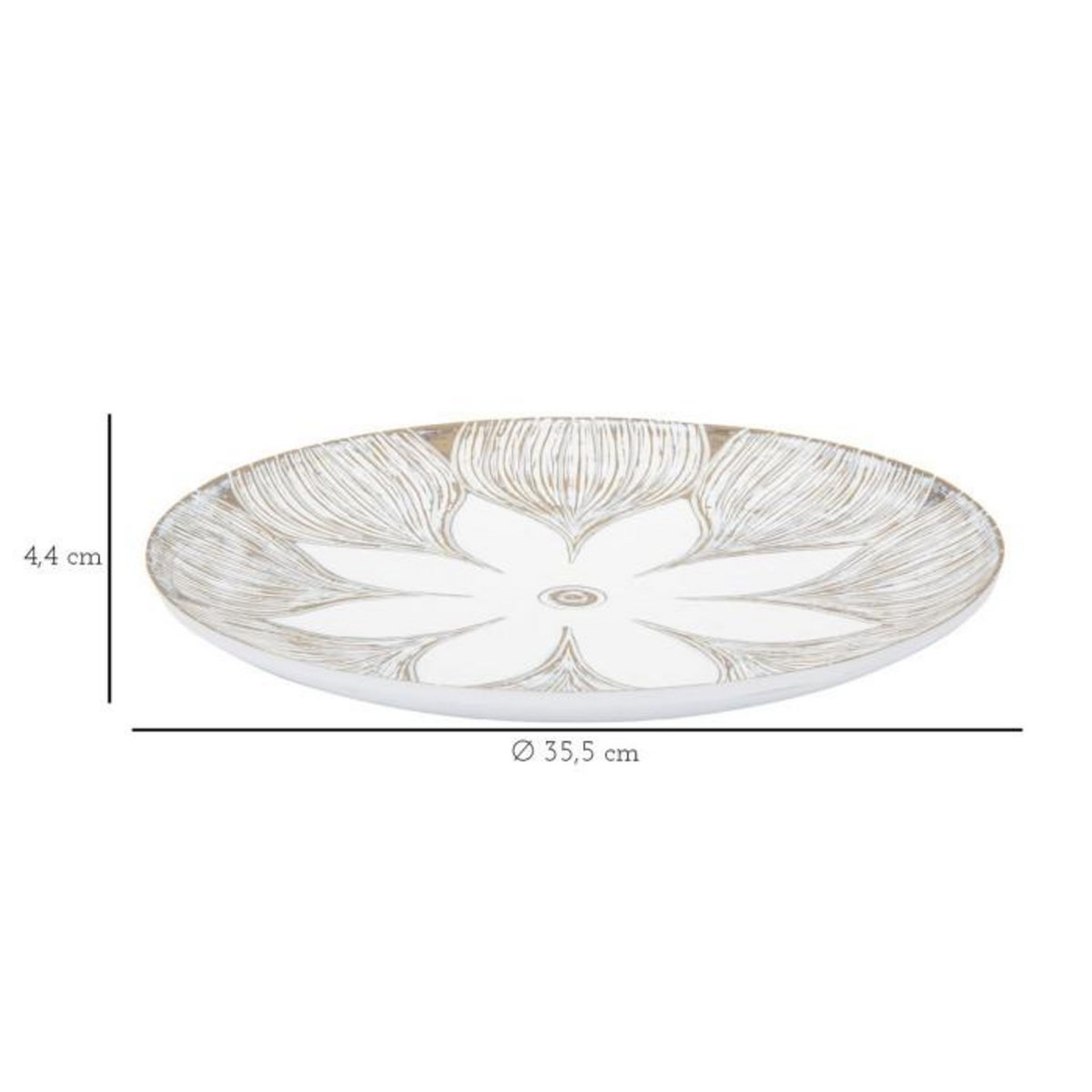 Paris Prix Vide-Poche Design en Polyresine  Atene  35cm Blanc