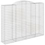 Voir la diapositive 2 : VIDAXL Panier de gabions arque 300x50x220/240 cm Fer galvanise