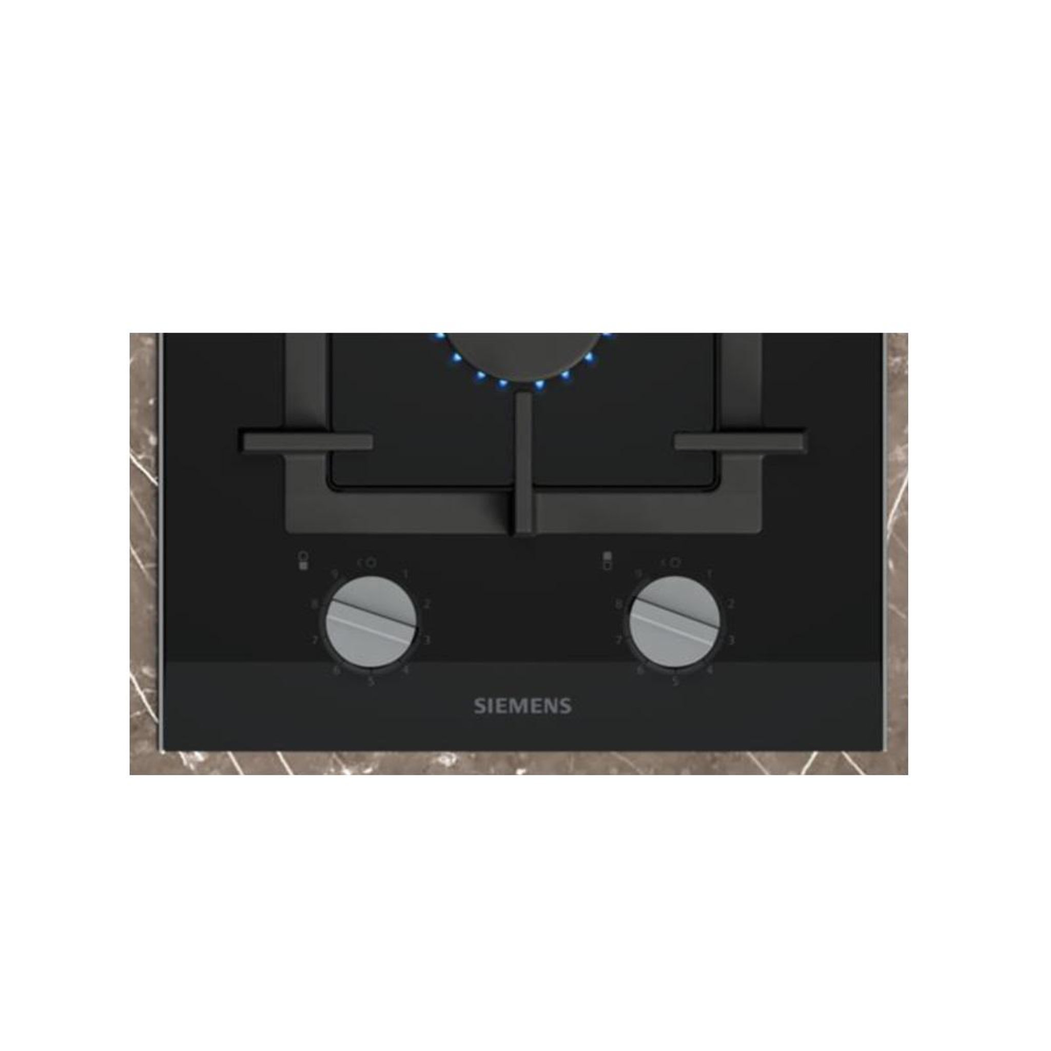 Voir la diapositive 3 : Siemens Domino gaz 30cm 2 feux noir - ER3A6BI40