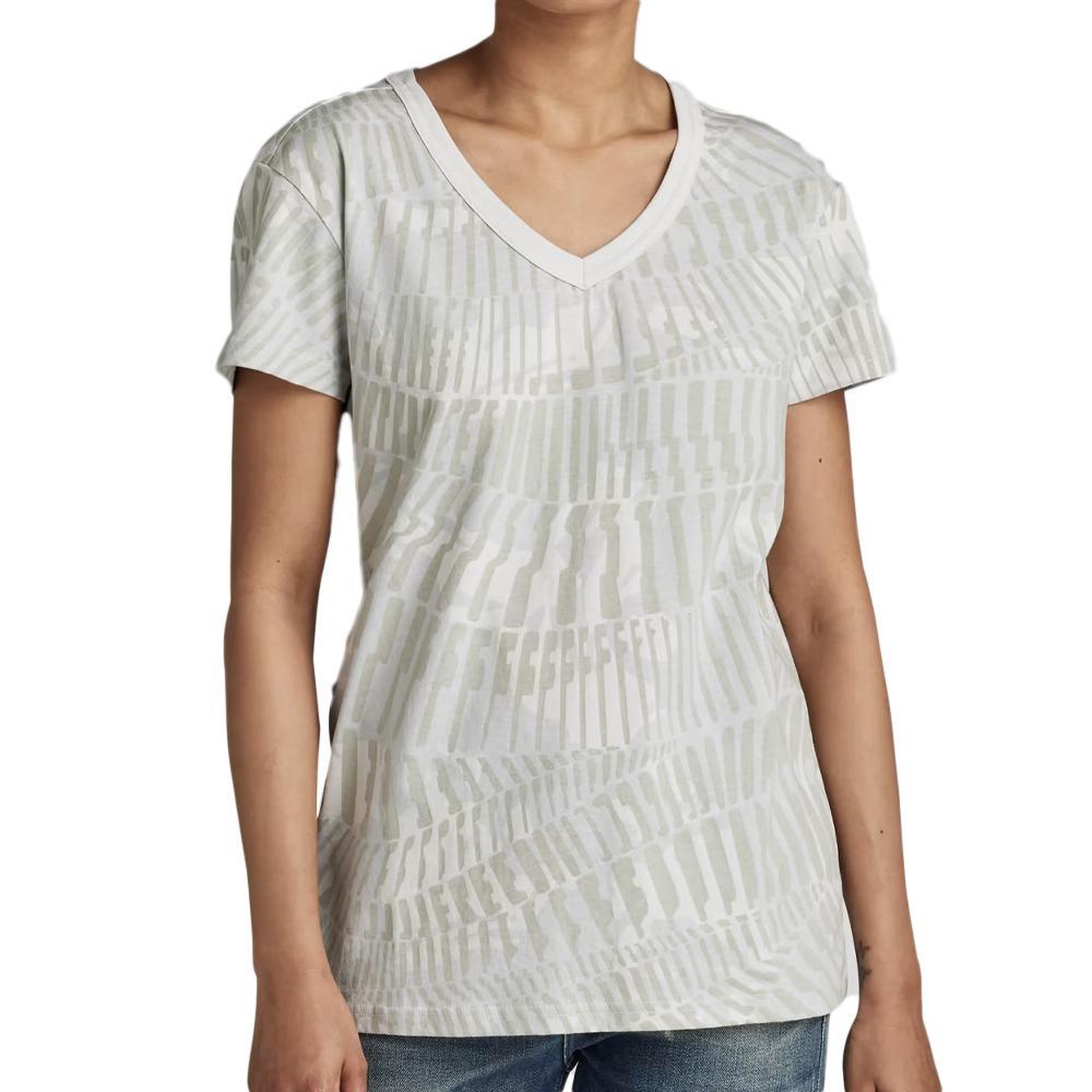 G-Star Raw T-shirt Gris Femme All Over Print D21210. Coloris disponibles : Blanc