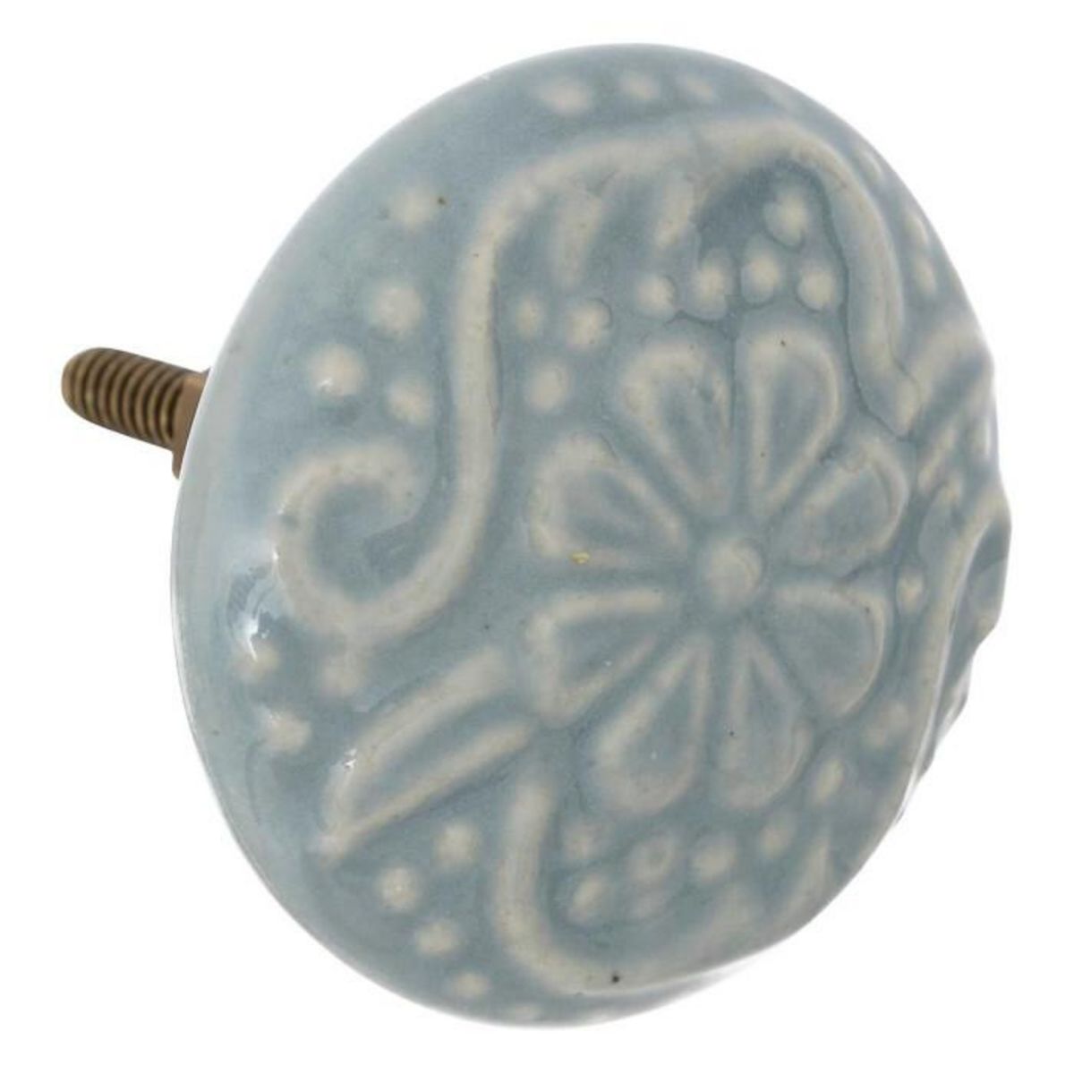ATMOSPHERA Lot de 2 Boutons de Meuble  Aniya  4cm Bleu