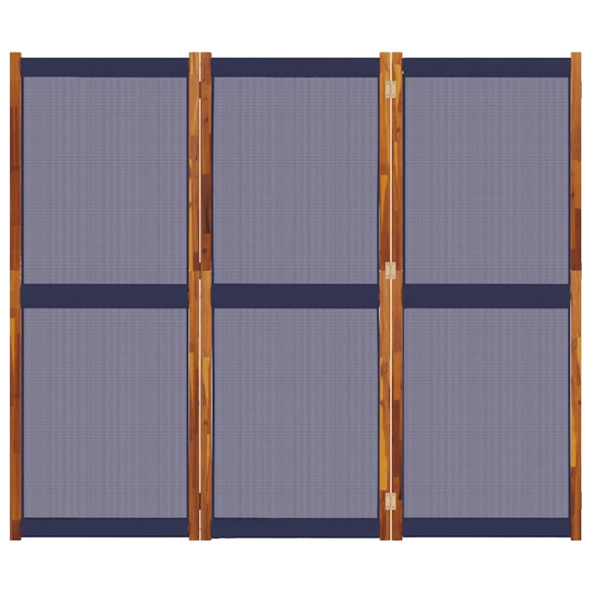 Voir la diapositive 4 : VIDAXL Cloison de separation 3 panneaux bleu fonce 210x180 cm