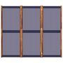 Voir la diapositive 4 : VIDAXL Cloison de separation 3 panneaux bleu fonce 210x180 cm