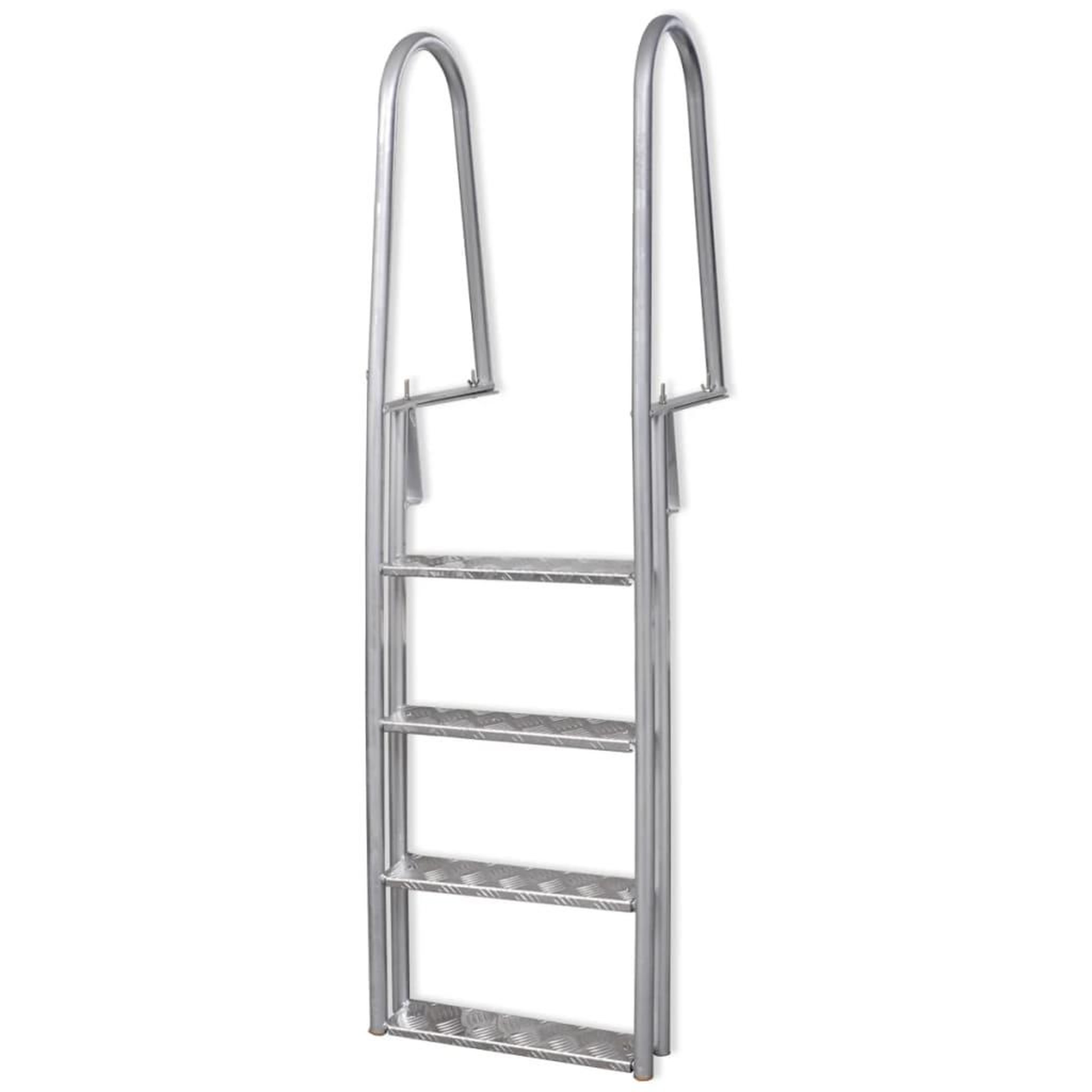 VIDAXL Echelle de piscine/quai a 4 marches Aluminium 167 cm