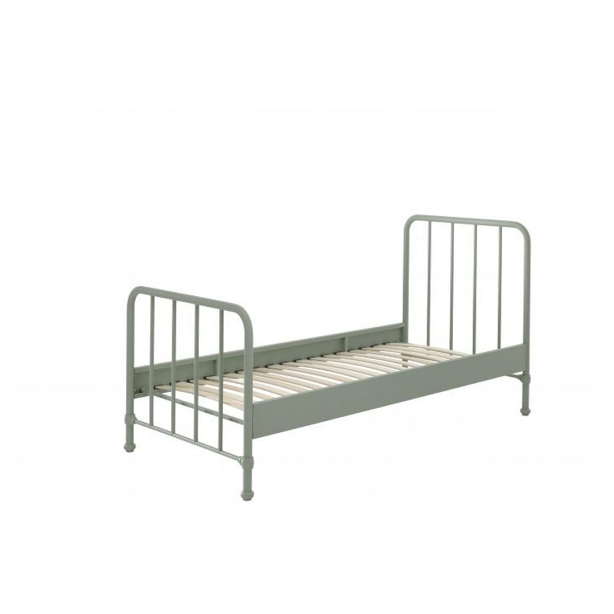 Vipack Lit et chevet 90x200 vert Bronxx