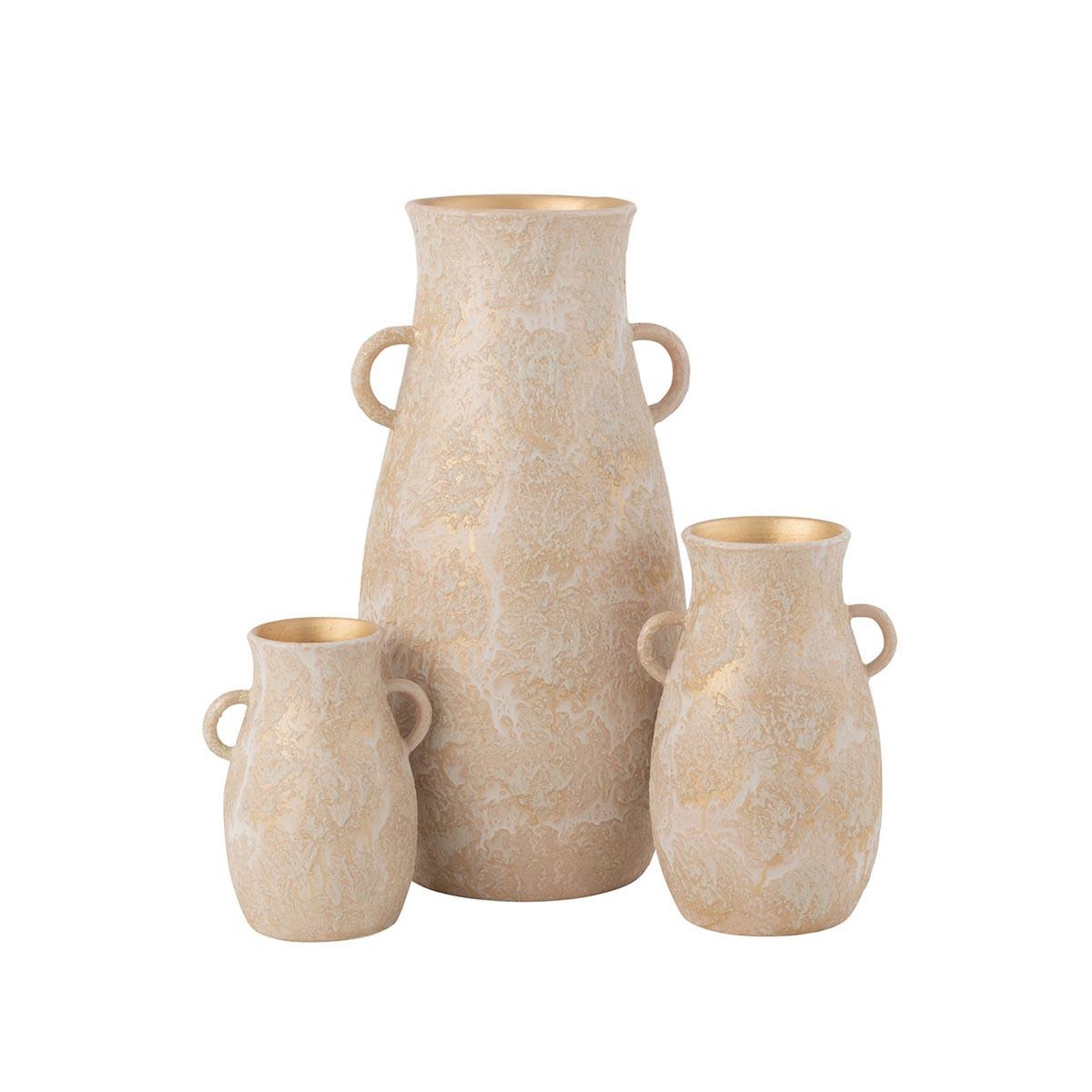 Voir la diapositive 2 : J-LINE Vase en terre cuite  amphore  30cm rose