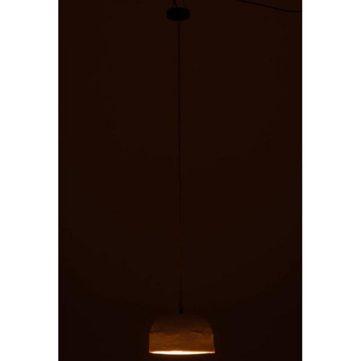 Paris Prix Lampe Suspension Papier Mâché  Bali  30cm Blanc