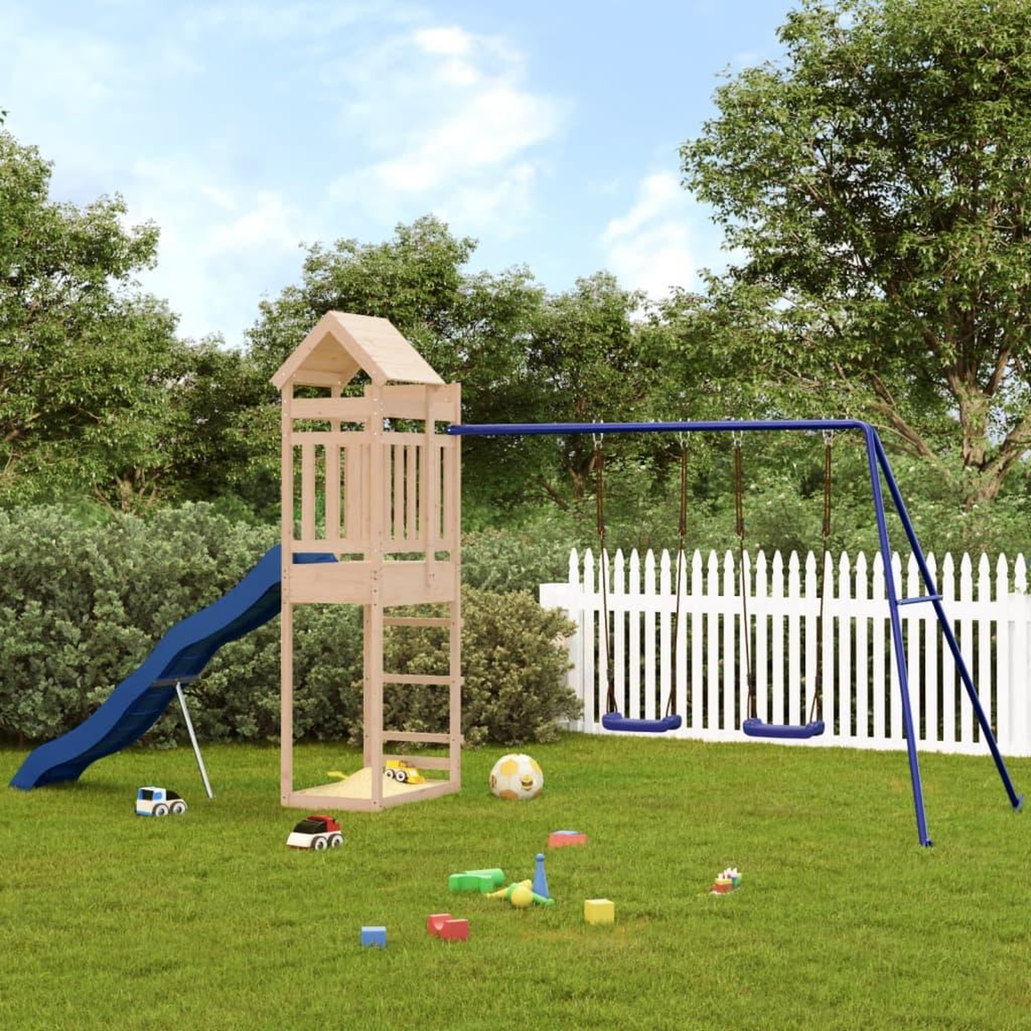 VIDAXL Aire de jeux d'exterieur bois de pin massif