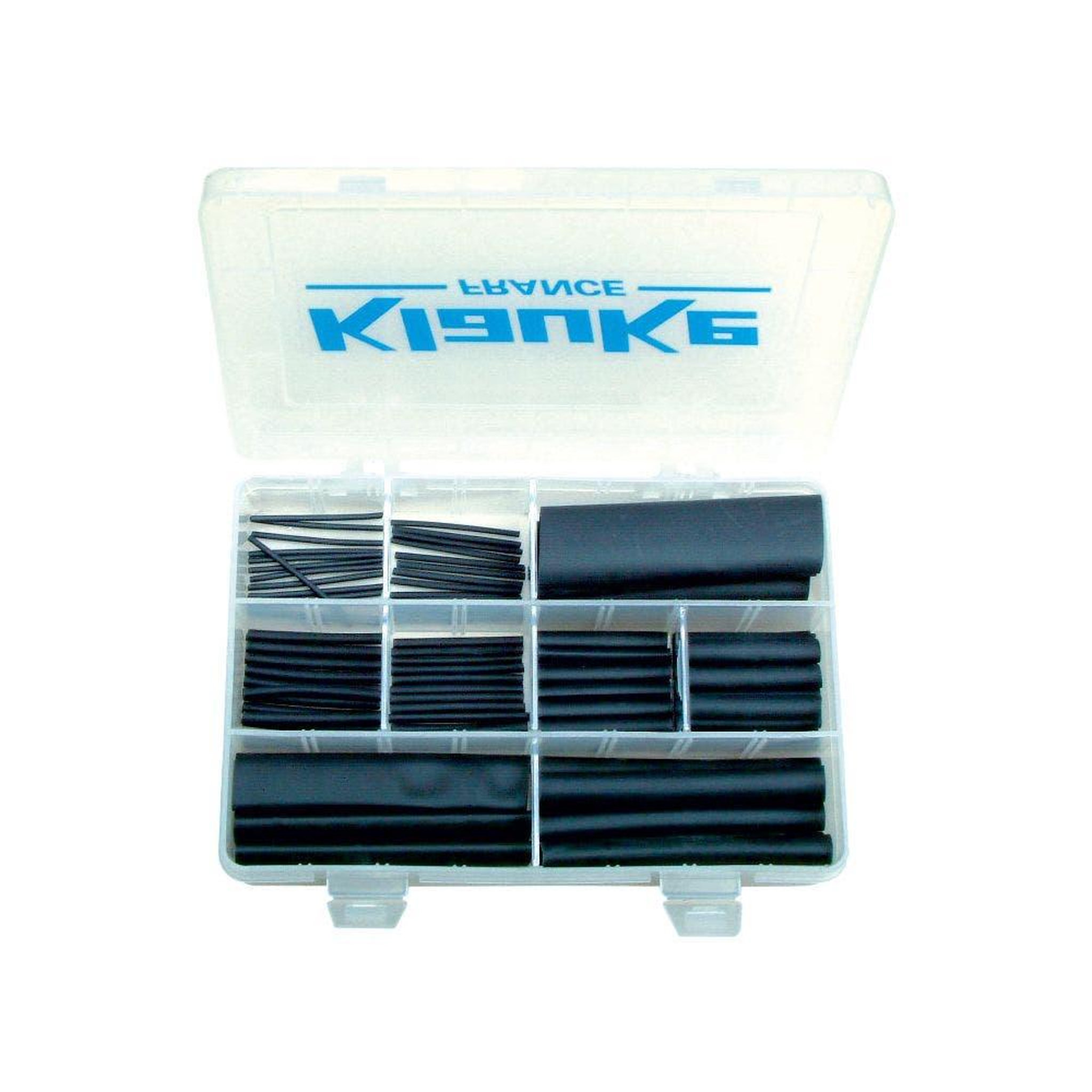KLAUKE Coffret d'assortiment de 85 gaines noir thermorétractables