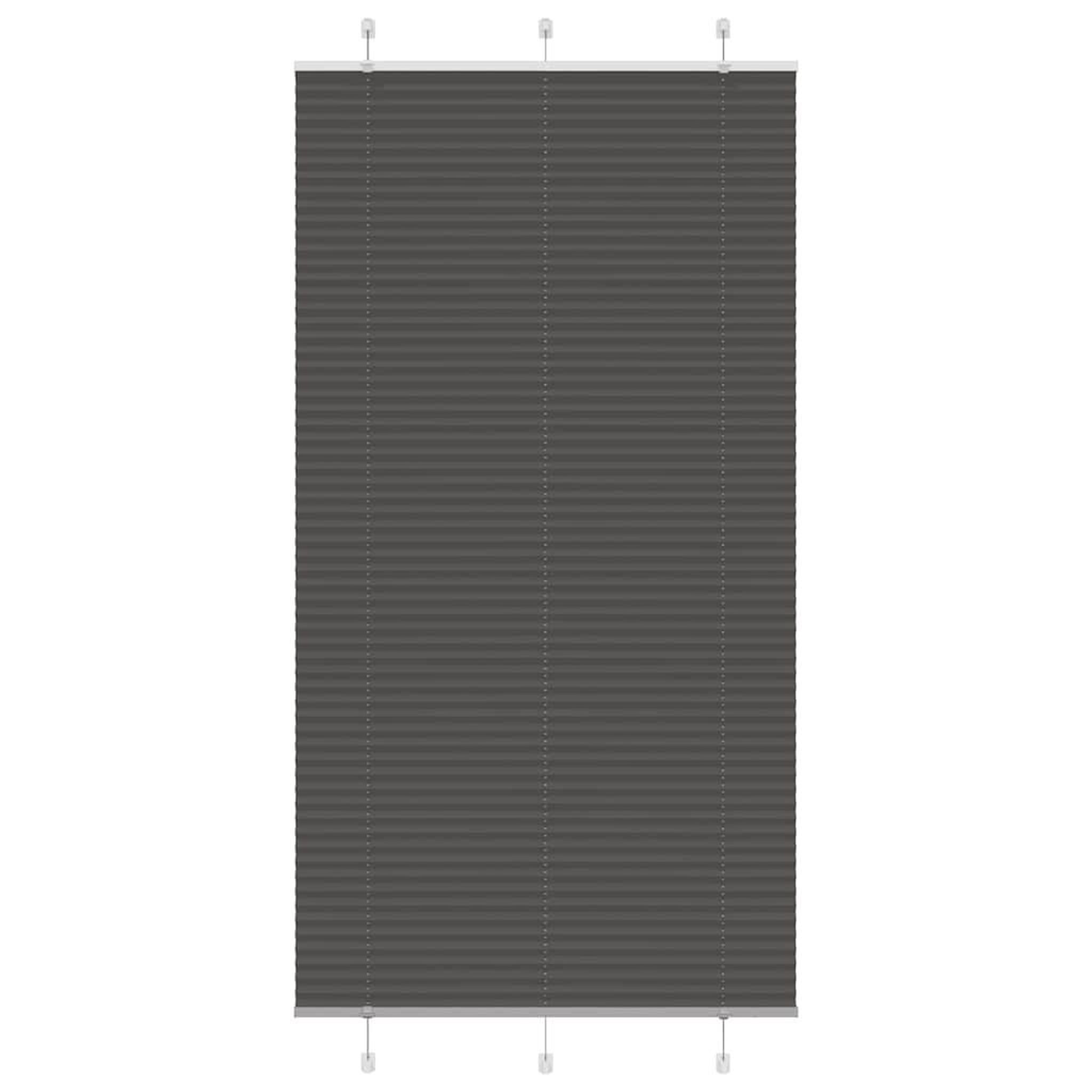 VIDAXL Store plisse noir 110x200 cm largeur du tissu 109,4cm polyester