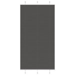 VIDAXL Store plisse noir 110x200 cm largeur du tissu 109,4cm polyester