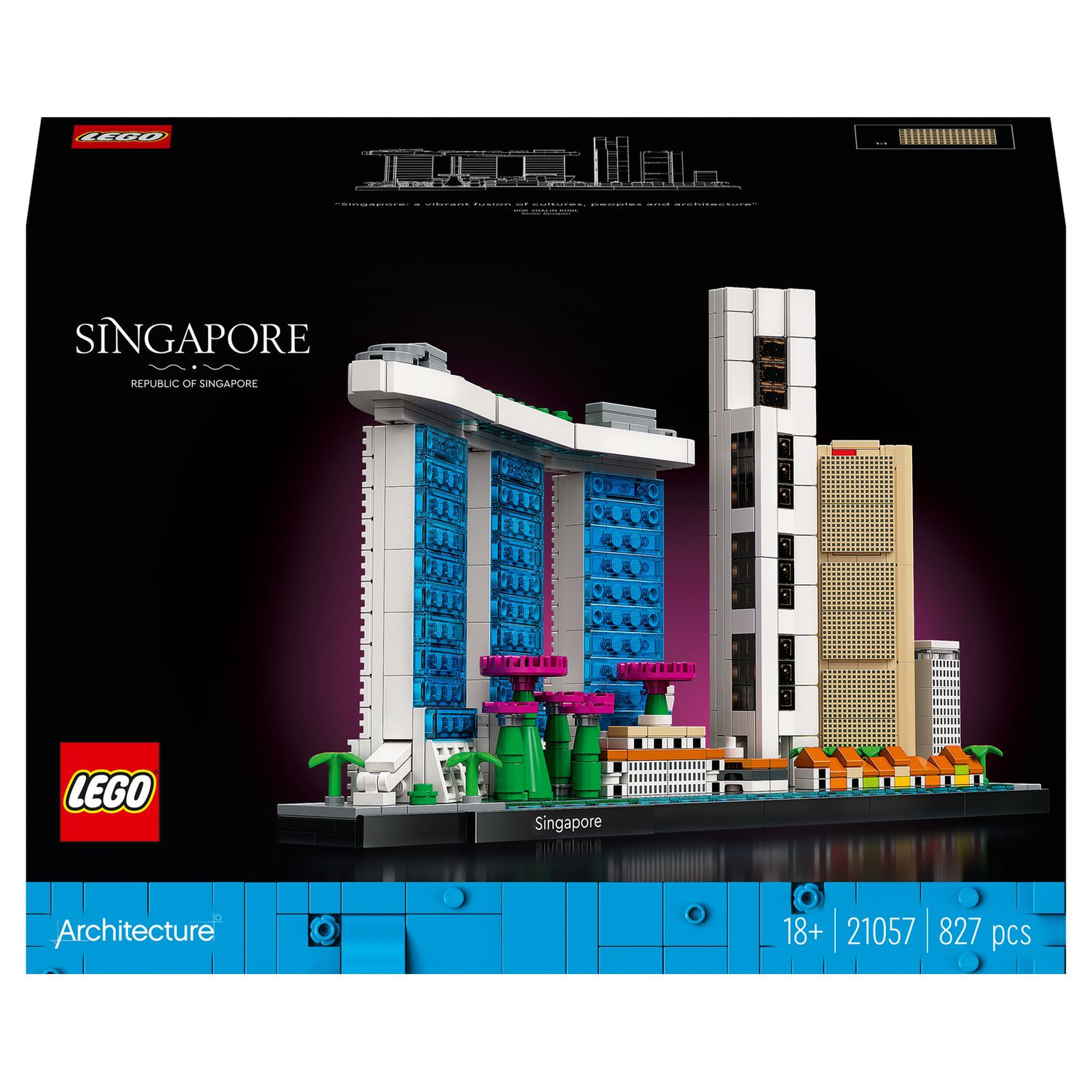 LEGO Architecture 21057 Singapour, Maquette à Construire, Set pour Adultes