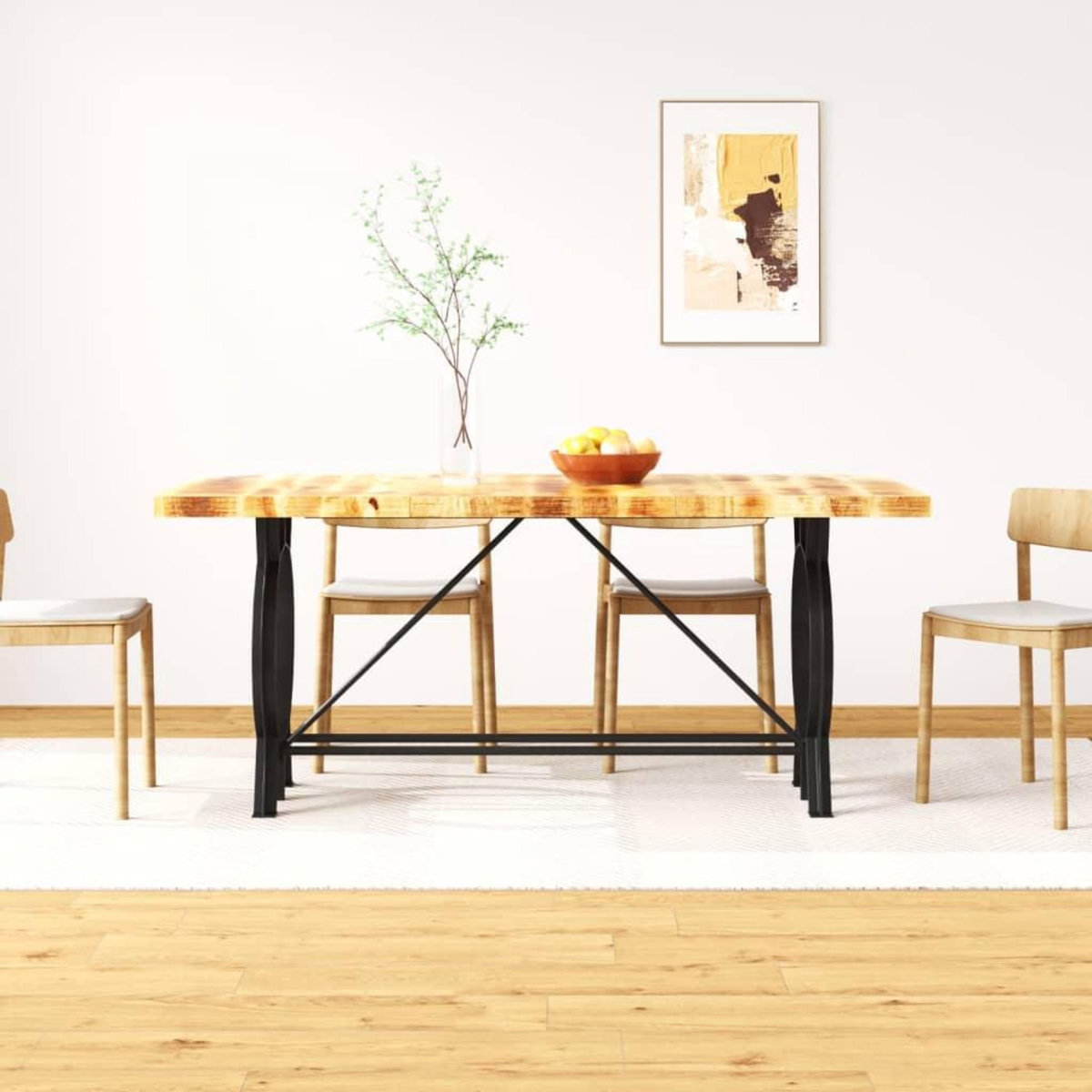 VIDAXL Table a manger Bois de manguier brut 180 cm