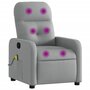Voir la diapositive 2 : VIDAXL Fauteuil de massage inclinable Gris clair Tissu
