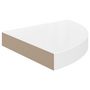 Voir la diapositive 3 : VIDAXL Etagere d'angle flottante blanc brillant 25x25x3,8 cm MDF